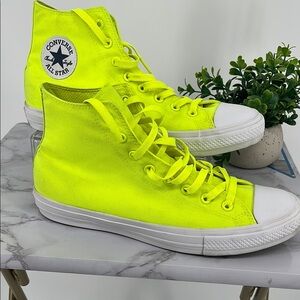 Converse Chuck Taylor 2 All Star High Top Sneakers Neon Green Retro Streetwear